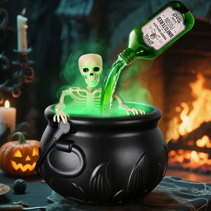 Halloween Witch Cauldron with Fog Maker