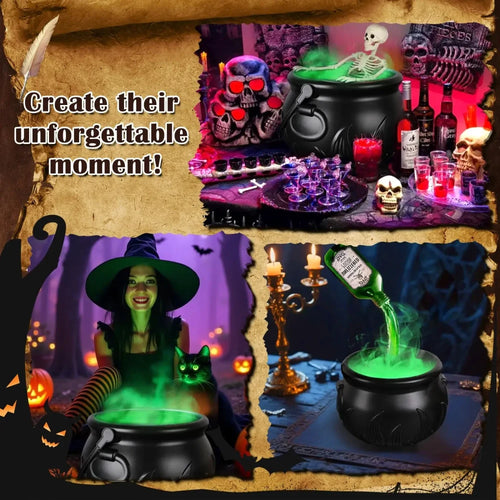 Halloween Witch Cauldron with Fog Maker