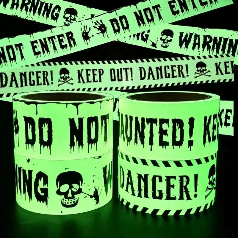 Halloween Warning Glow Tape