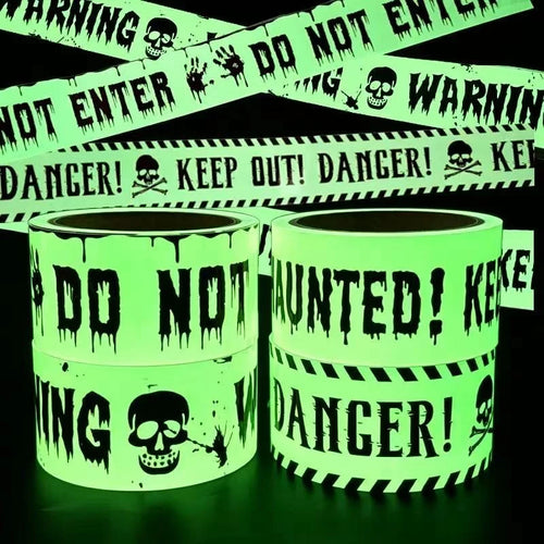 Halloween Warning Glow Tape