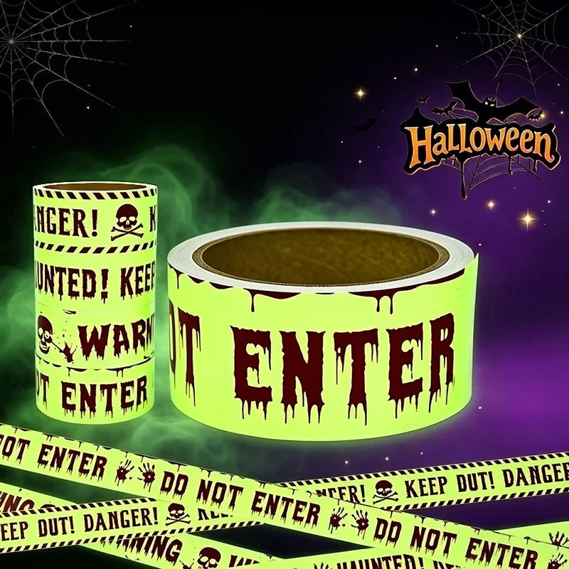 Halloween Warning Glow Tape