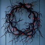 Spooky Black Branch Halloween Wreath