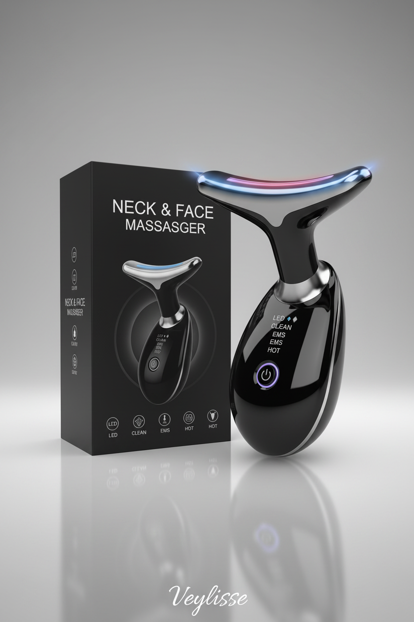 Black neck massager with box